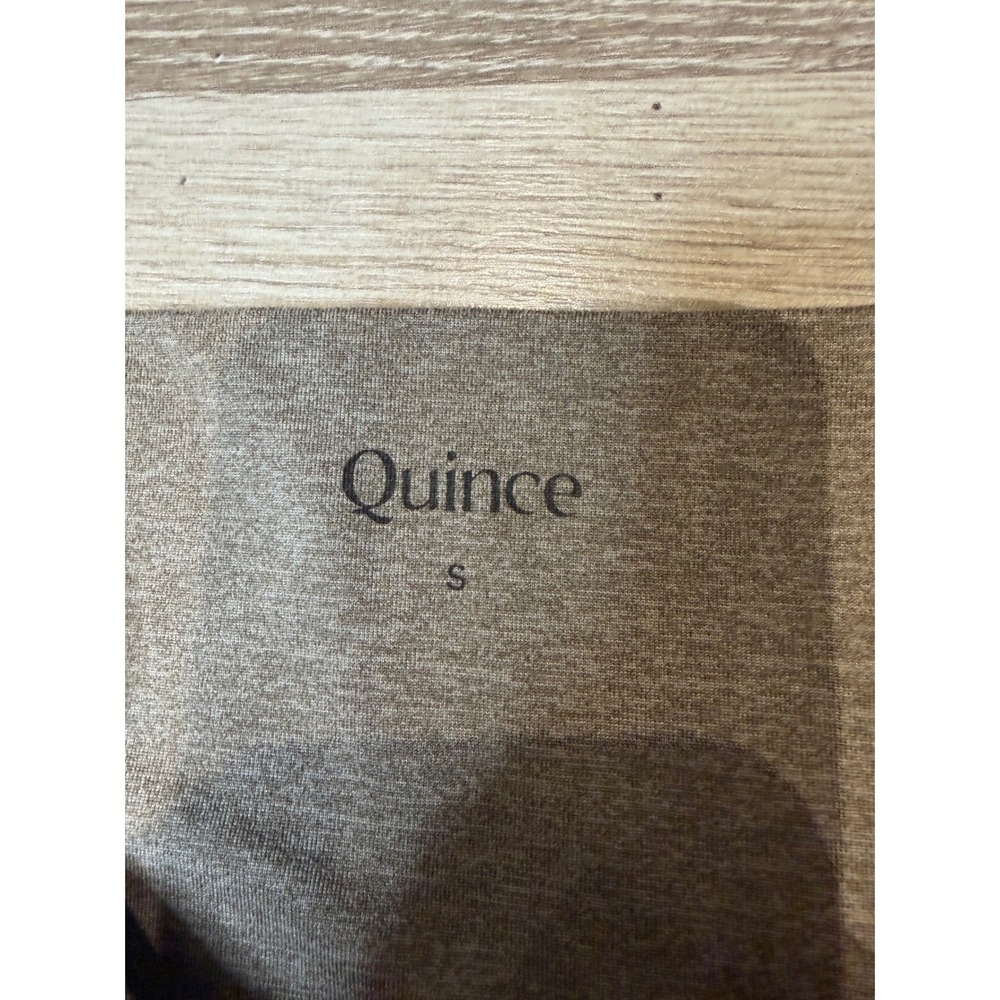 Quince Ultra Soft High Waisted Cropped Flare Leggings Brown Heather Small - Picture 4 of 7